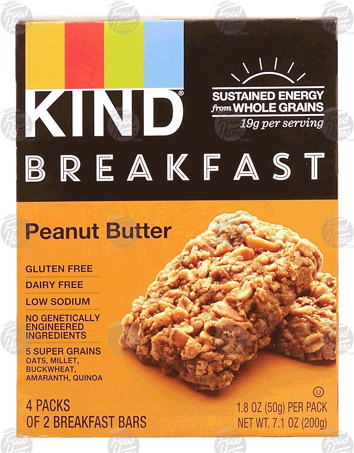 Kind  peanut butter breakfast bars, 4 packs of 2 bars Full-Size Picture